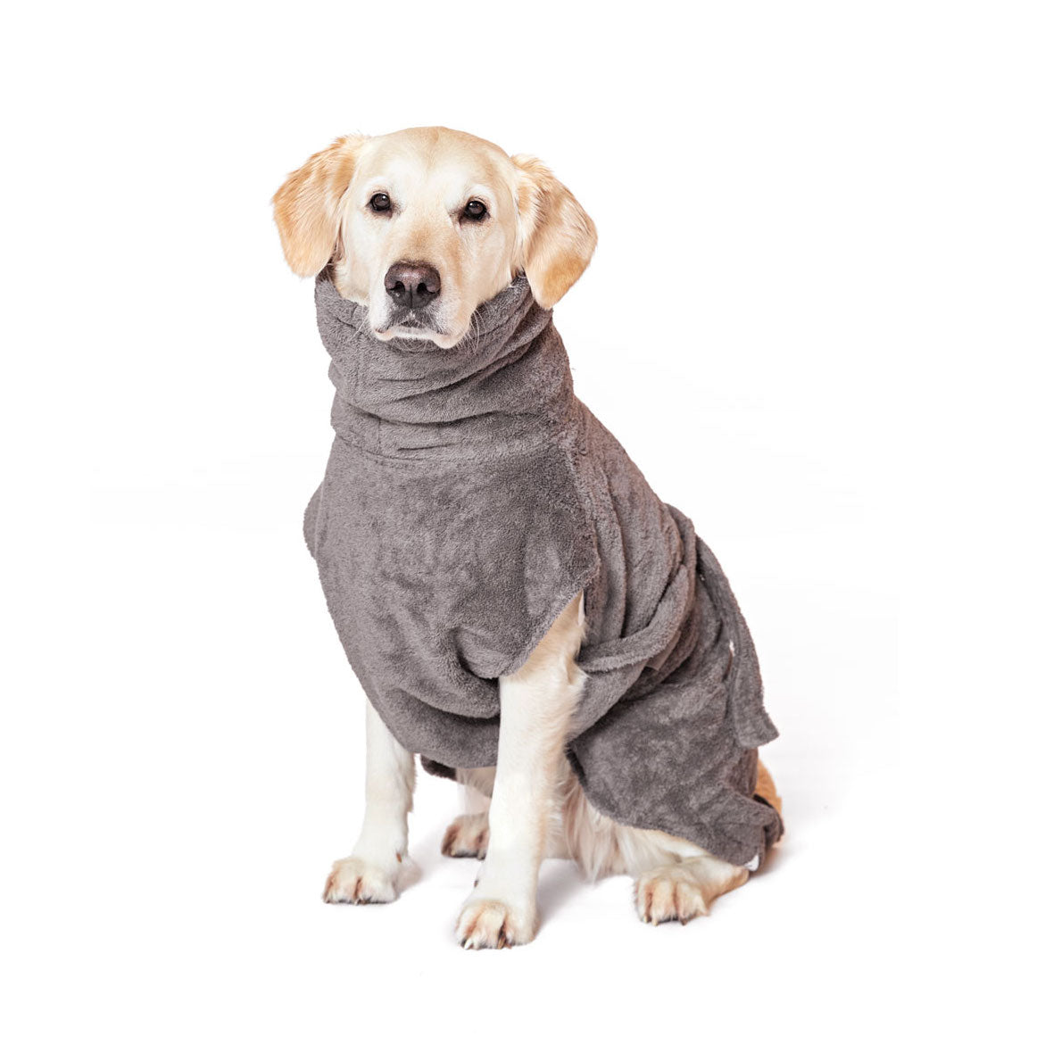 Hundebademantel aus Bio-Baumwolle "Stone Grey"