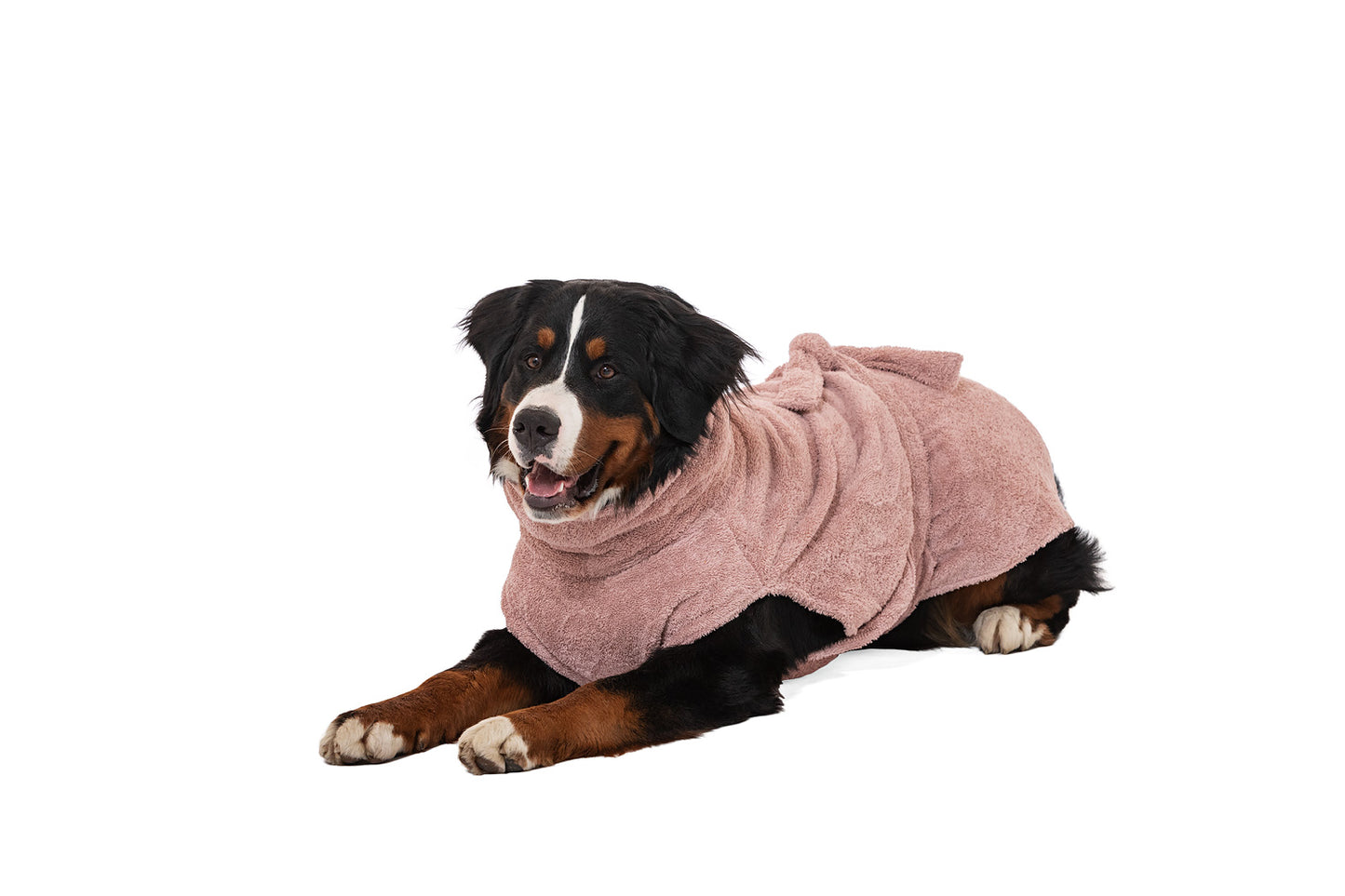 Hundebademantel aus Bio-Baumwolle "Pink Berry"