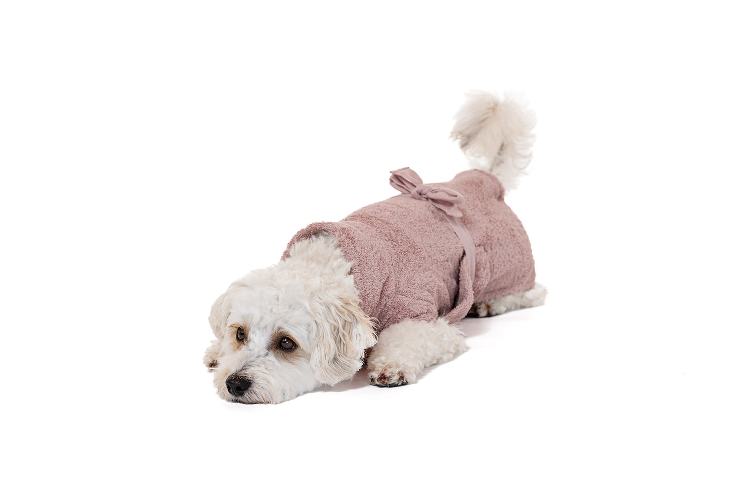 Hundebademantel aus Bio-Baumwolle "Pink Berry"