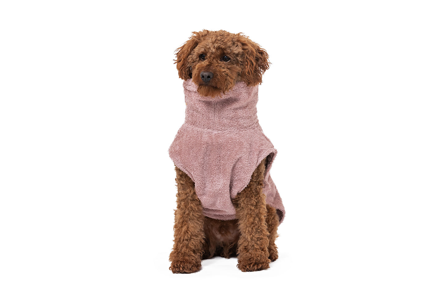 Hundebademantel aus Bio-Baumwolle "Pink Berry"