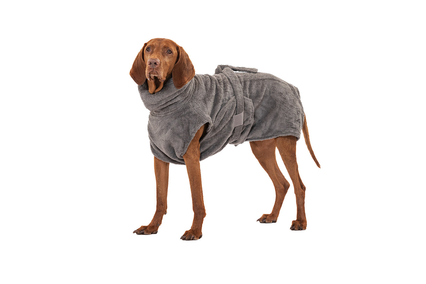 Hundebademantel aus Bio-Baumwolle "Stone Grey"