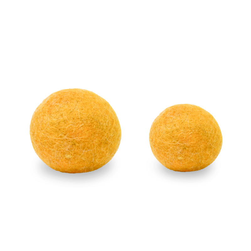 Lill's Wollball in Amber. Bio-Wollfilz aus Deutschland.