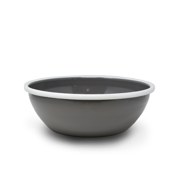 Futternapf aus Emaille "Balu" - Stone Grey