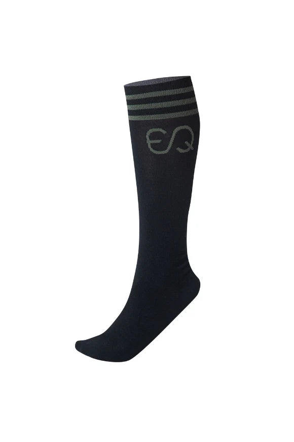 Socken Merinowolle schwarz/olive