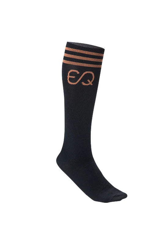Socken Merinowolle schwarz/orange