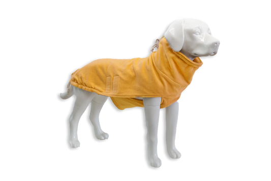 Hundepullover Größe M aus 100% Bio-Baumwollfleece "Golden Amber"